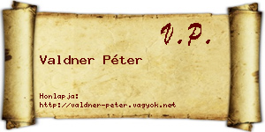 Valdner Péter névjegykártya